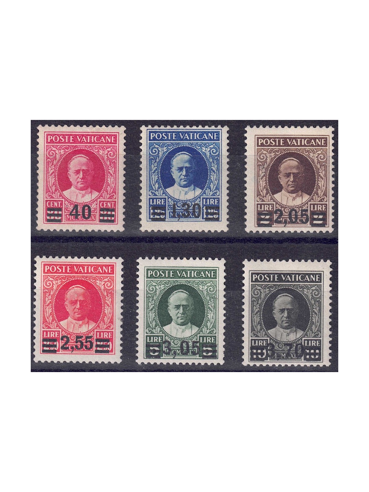 VATICAN 1934 Provisional 6v MNH** ©