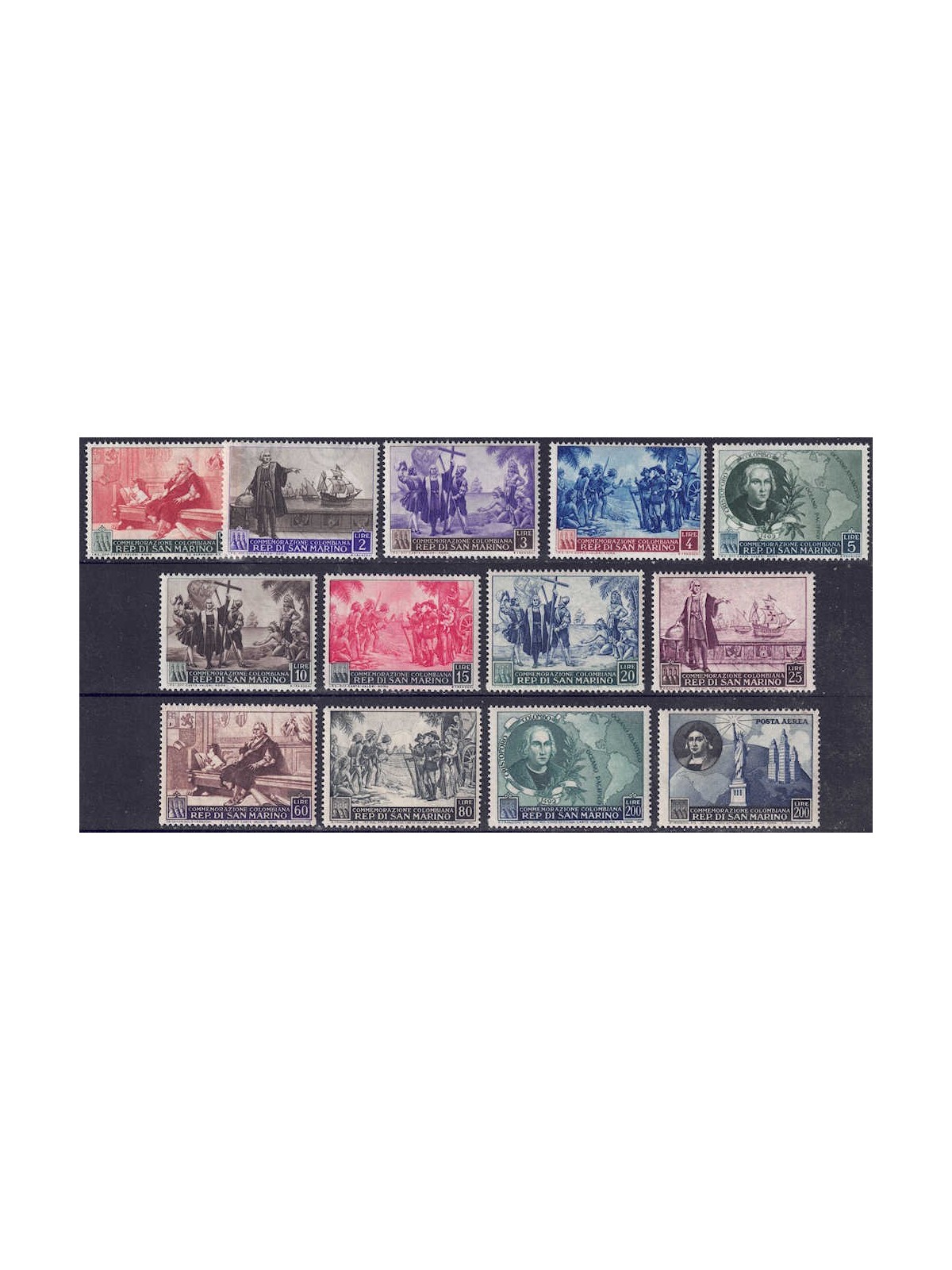SAN MARINO 1952 Christopher Columbus 13v MNH** ©