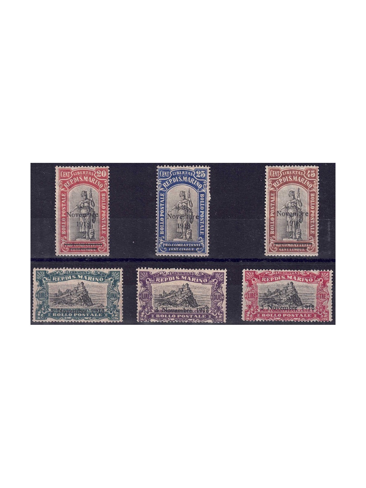 SAN MARINO 1918 Commemorative Victory 6v MNH**