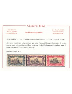 SAN MARINO 1918 Commemorativi della Vittoria 6v MNH** ©