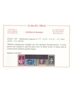 ITALIA REGNO 1937 Bimillenario di Augusto 15v MNH** ©