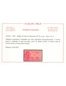ITALIA REGNO 1903 Espresso MNH** ©