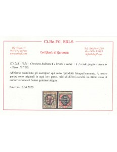 ITALIA REGNO 1924 Crociera Italiana 7v MNH** ©