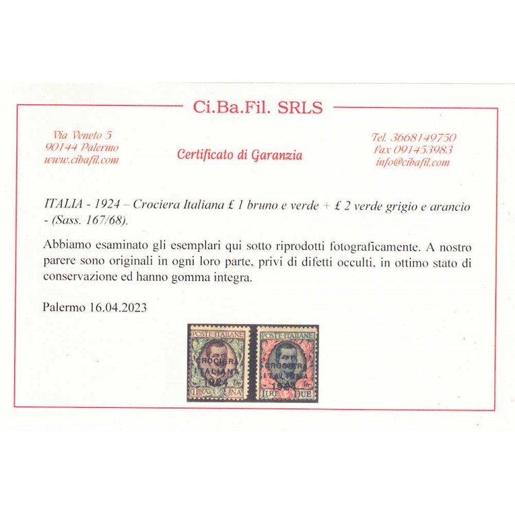 ITALIA REGNO 1924 Crociera Italiana 7v MNH** ©