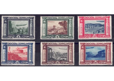 ITALIA REGNO 1933 Crociera Zeppelin 6v MNH** ©
