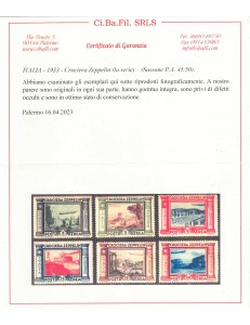 ITALIA REGNO 1933 Crociera Zeppelin 6v MNH** ©