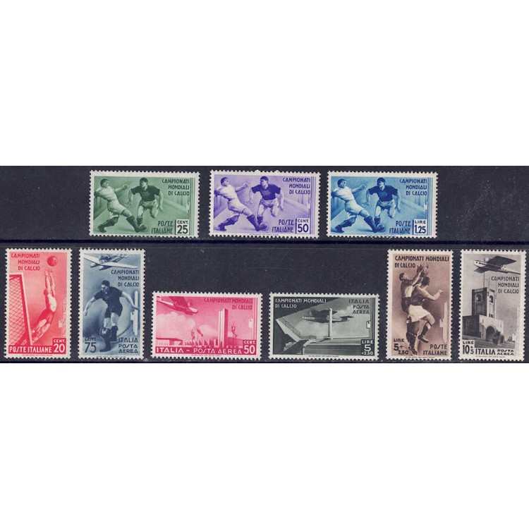 ITALY KINGDOM 1934 Football Championship 9v MNH** ©