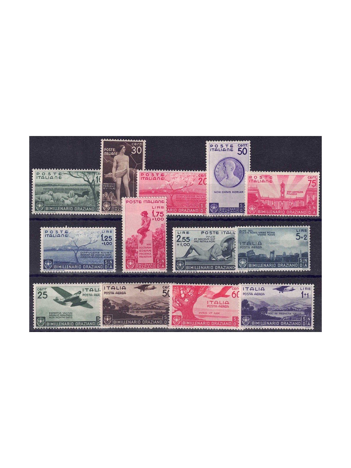 ITALY KINGDOM 1936 Bimillennium Horace 13v MNH** ©