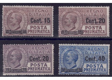 ITALIA REGNO 1924-25 Posta pneumatica 4v MNH**