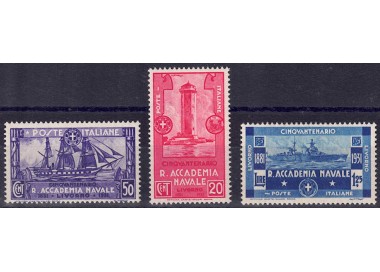 ITALIA REGNO 1931 Accademia navale 3v MNH** ©