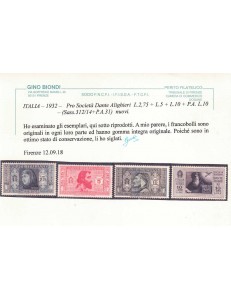 ITALIA REGNO 1932 Dante Alighieri 18v MNH** ©