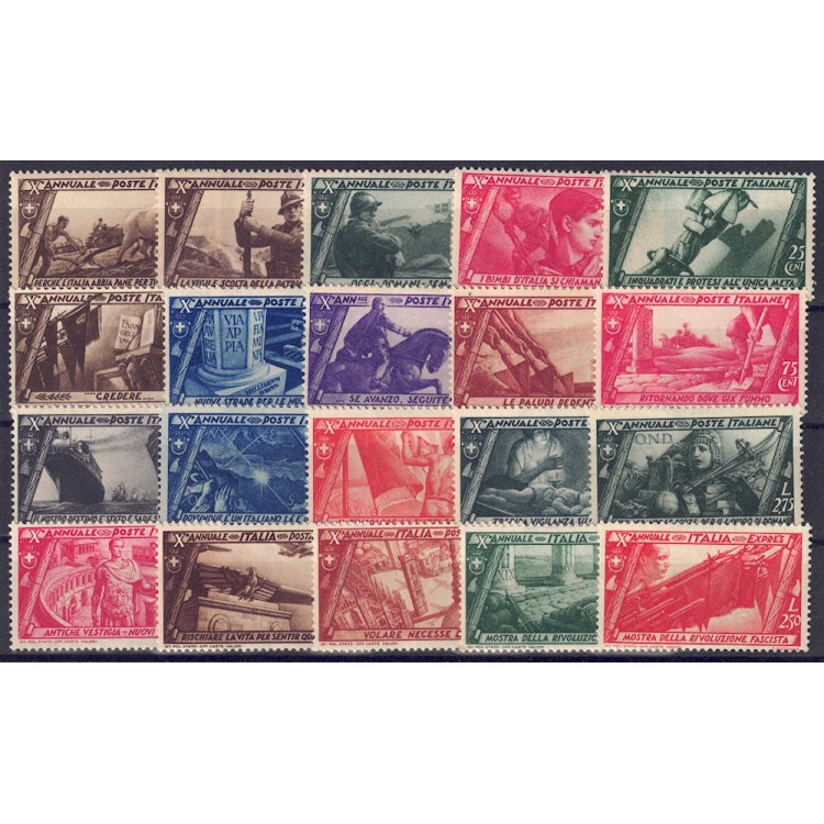 ITALY KINGDOM 1932 Tenth Anniversary of the March on Rome 20v MNH** ©