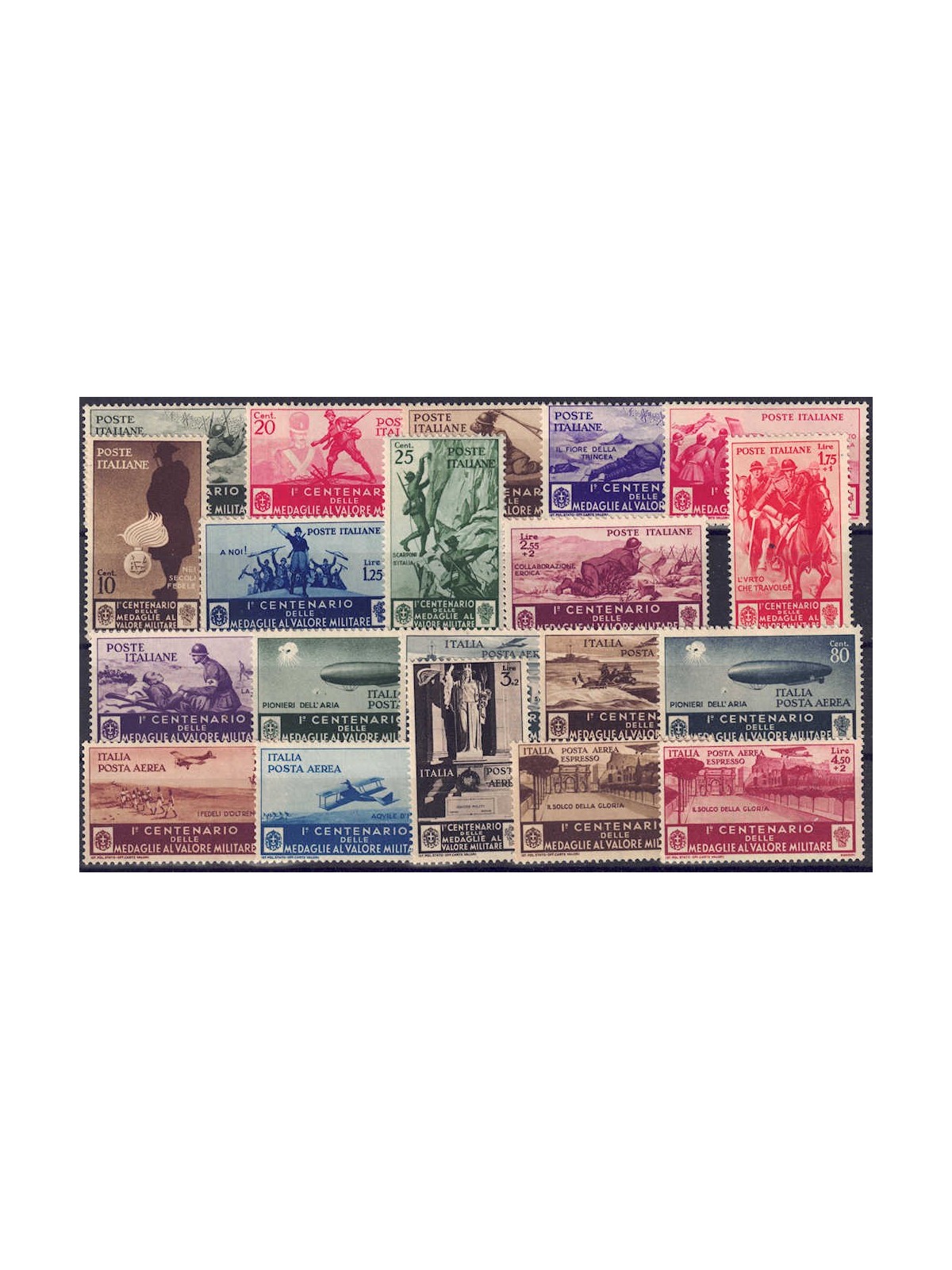 ITALIA REGNO 1934 Medaglie al valore 20v MNH** ©