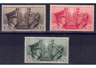 ITALIA REGNO 1941 Fratellanza d'armi (non emessi) 3v MNH** ©