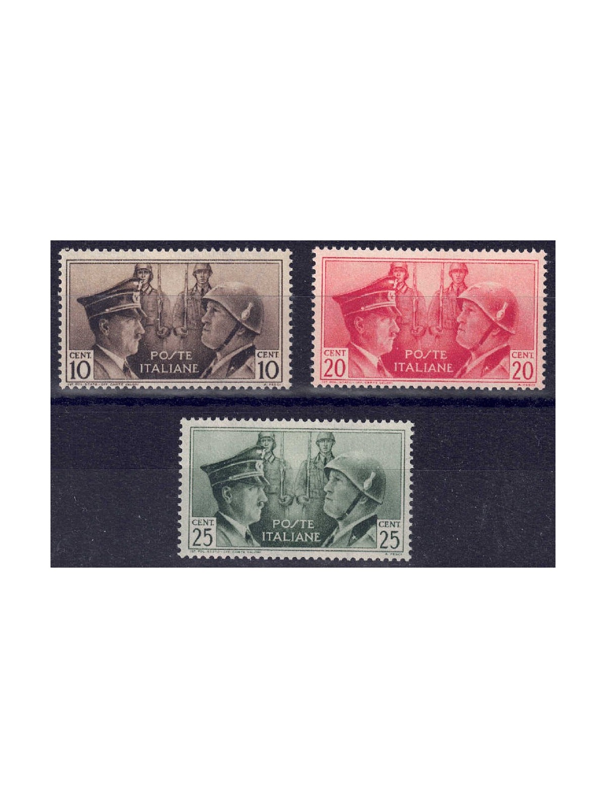 ITALIA REGNO 1941 Fratellanza d'armi (non emessi) 3v MNH** ©
