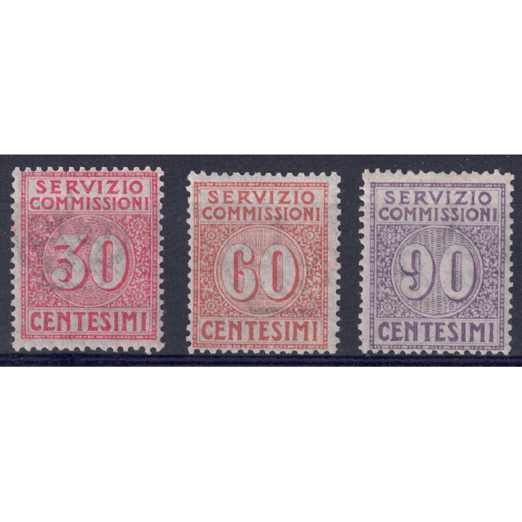 ITALY KINGDOM 1913 Commission Service 3v MNH** ©