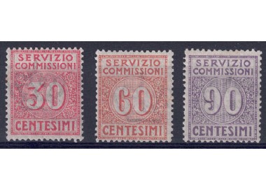 ITALY KINGDOM 1913 Commission Service 3v MNH** ©