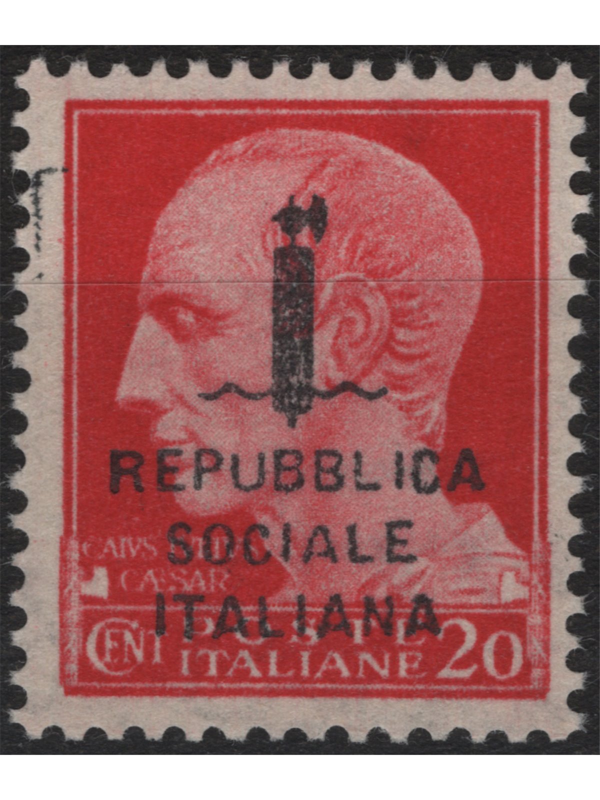 ITALY RSI 1944 Imperial 20c carmine pink MNH** ©
