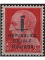 ITALIA RSI 1944 Imperiale 20c rosa carminio MNH** ©