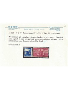 ITALIA 1945-46 Serie Democratica 23v MNH** ©