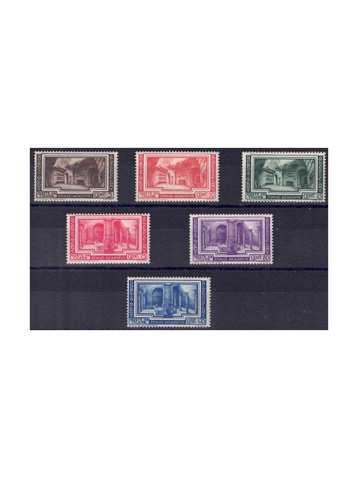 VATICAN 1938 Archaeology Congress 6v MNH** ©