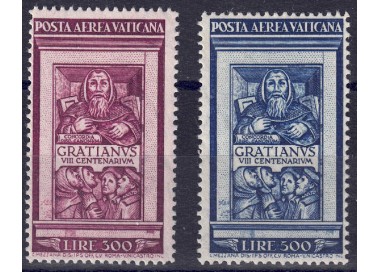 VATICAN 1951 Decree of the monk Graziano 2v MNH** ©