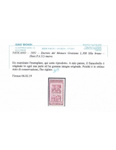 VATICANO 1951 Decreto del monaco Graziano 2v MNH** ©