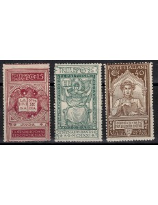 ITALIA REGNO 1921 Dante Alighieri 3v MNH**