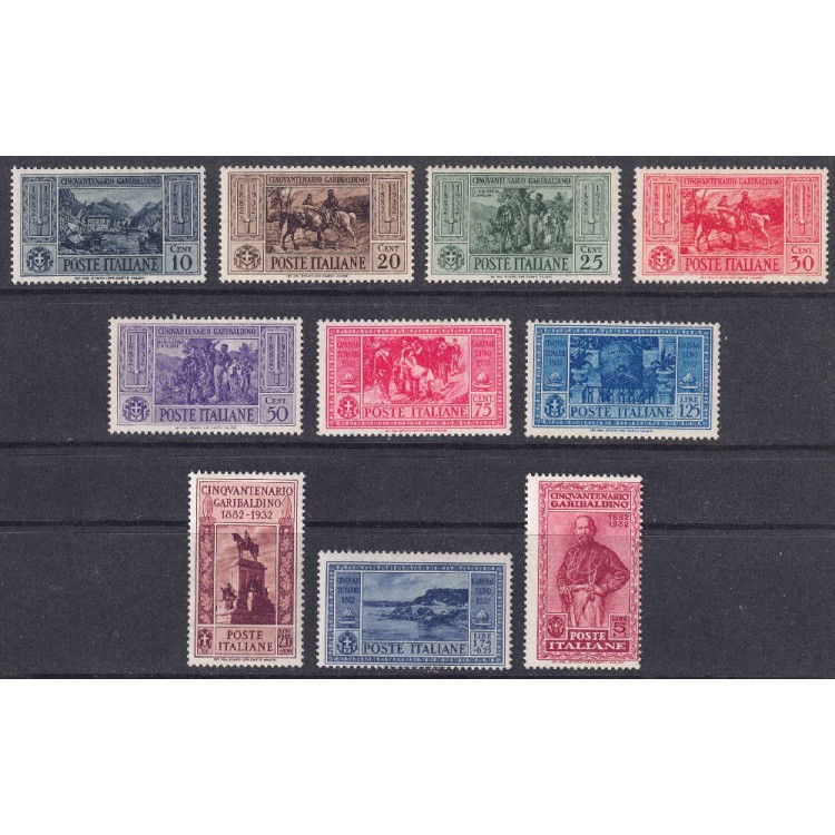 ITALIA REGNO 1932 Giuseppe Garibaldi 10v MNH**