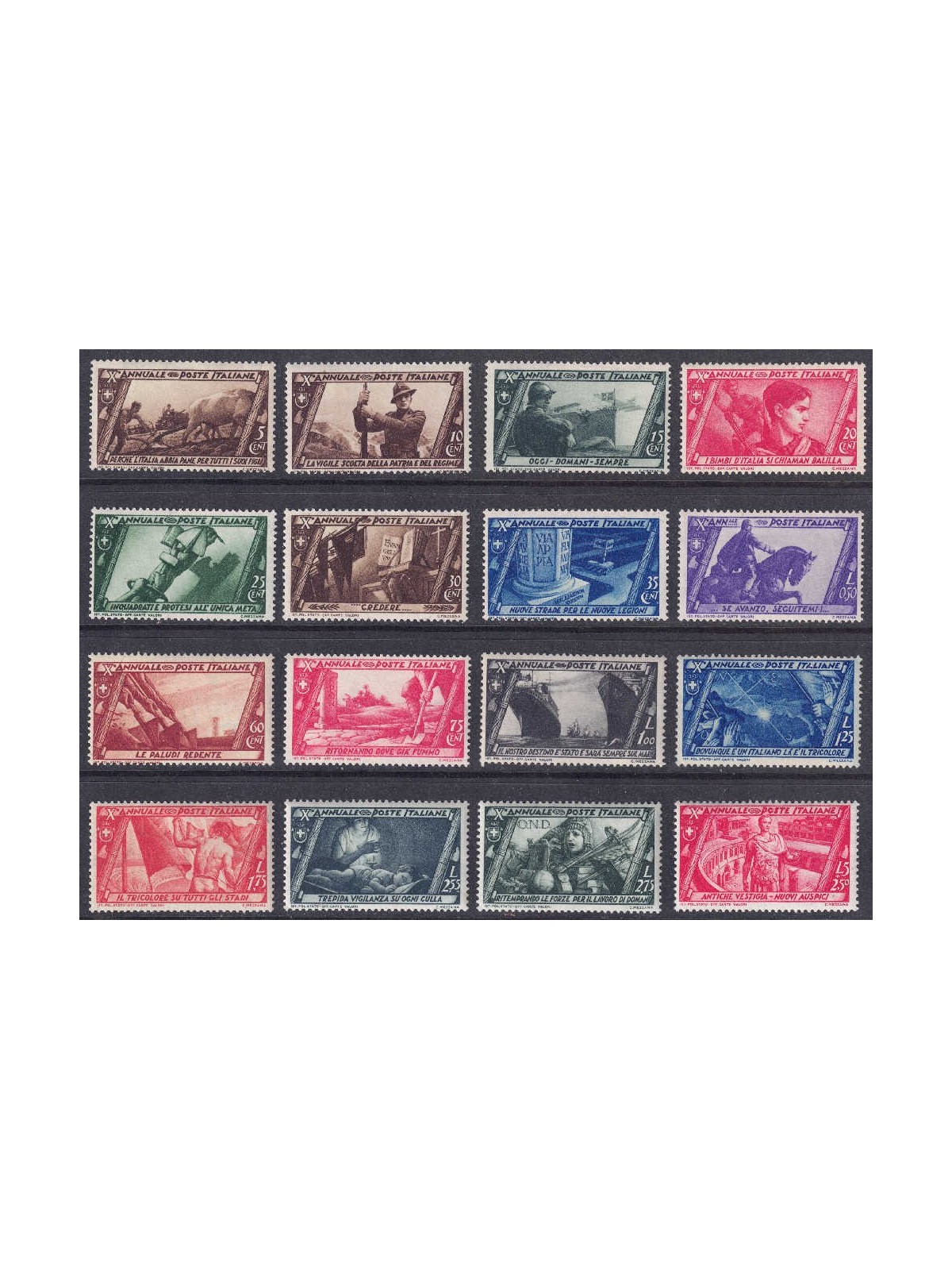 ITALY KINGDOM 1932 Tenth anniversary of the march on Rome 16v MNH**