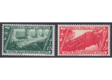 ITALY KINGDOM 1932 Tenth anniversary of the march on Rome, express 2v MNH**