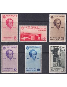 ITALIA REGNO 1935 Centenario Bellini 6v MNH**