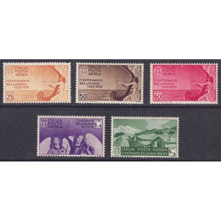 ITALIA REGNO 1935 Centenario Bellini (posta aerea) 5v MNH**
