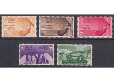 ITALIA REGNO 1935 Centenario Bellini (posta aerea) 5v MNH**