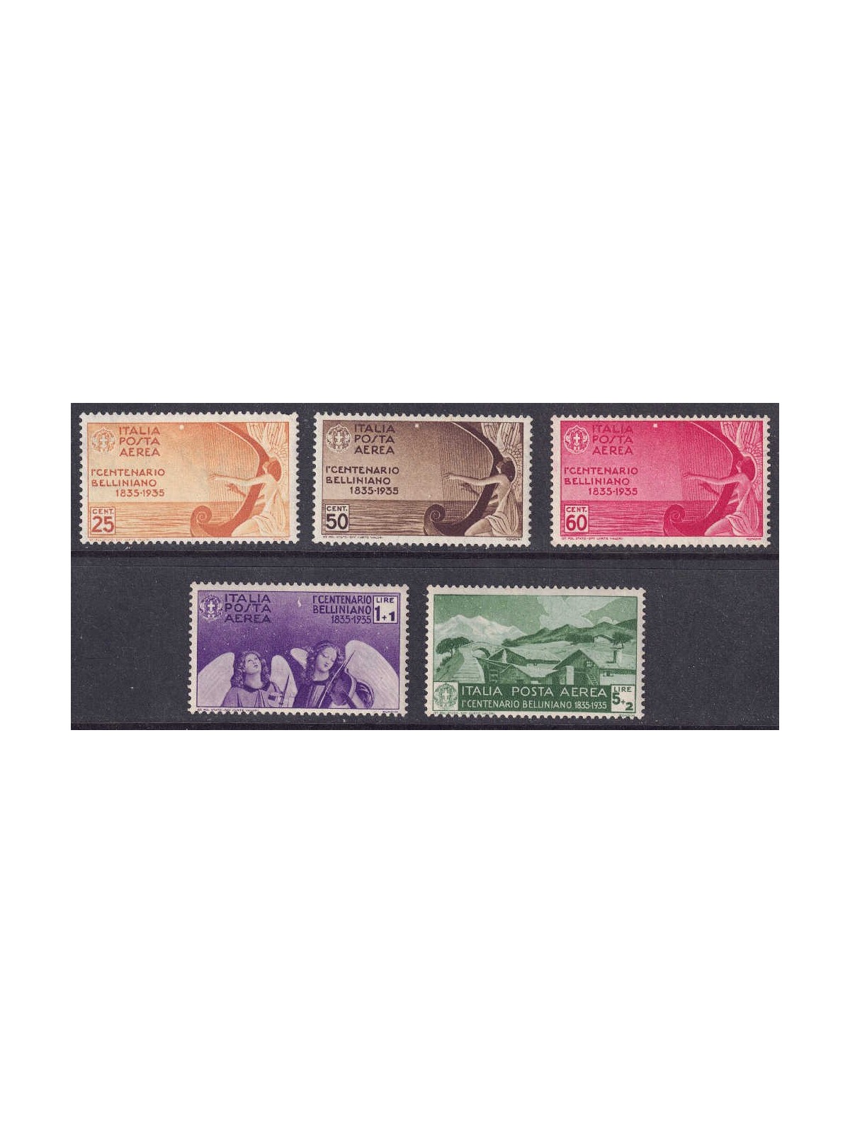 ITALIA REGNO 1935 Centenario Bellini (posta aerea) 5v MNH**