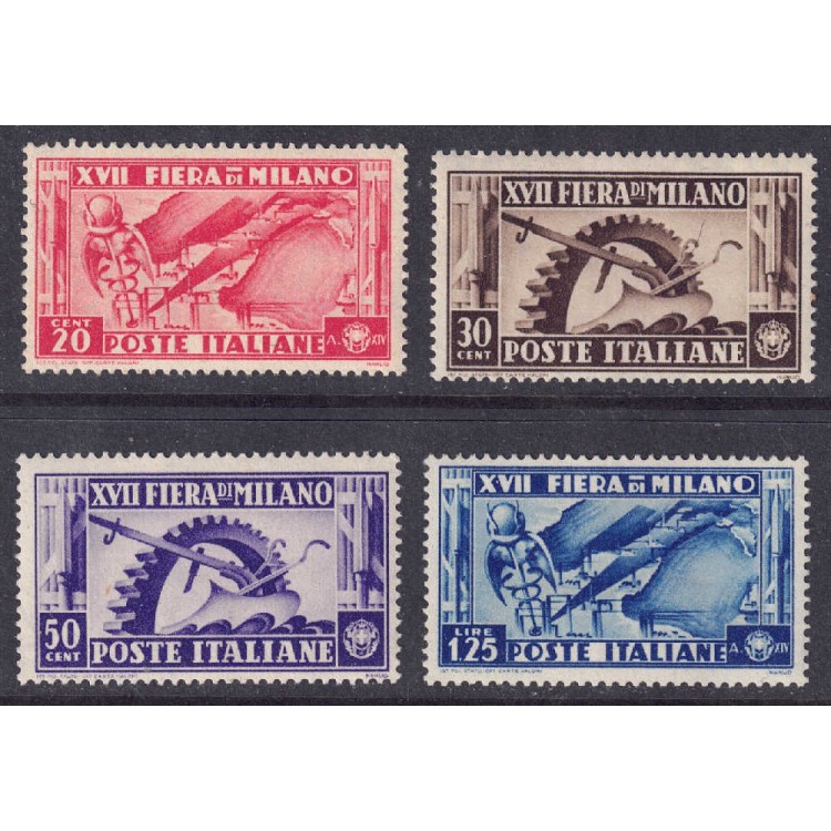 ITALY KINGDOM 1936 Milan Fair 4v MNH**