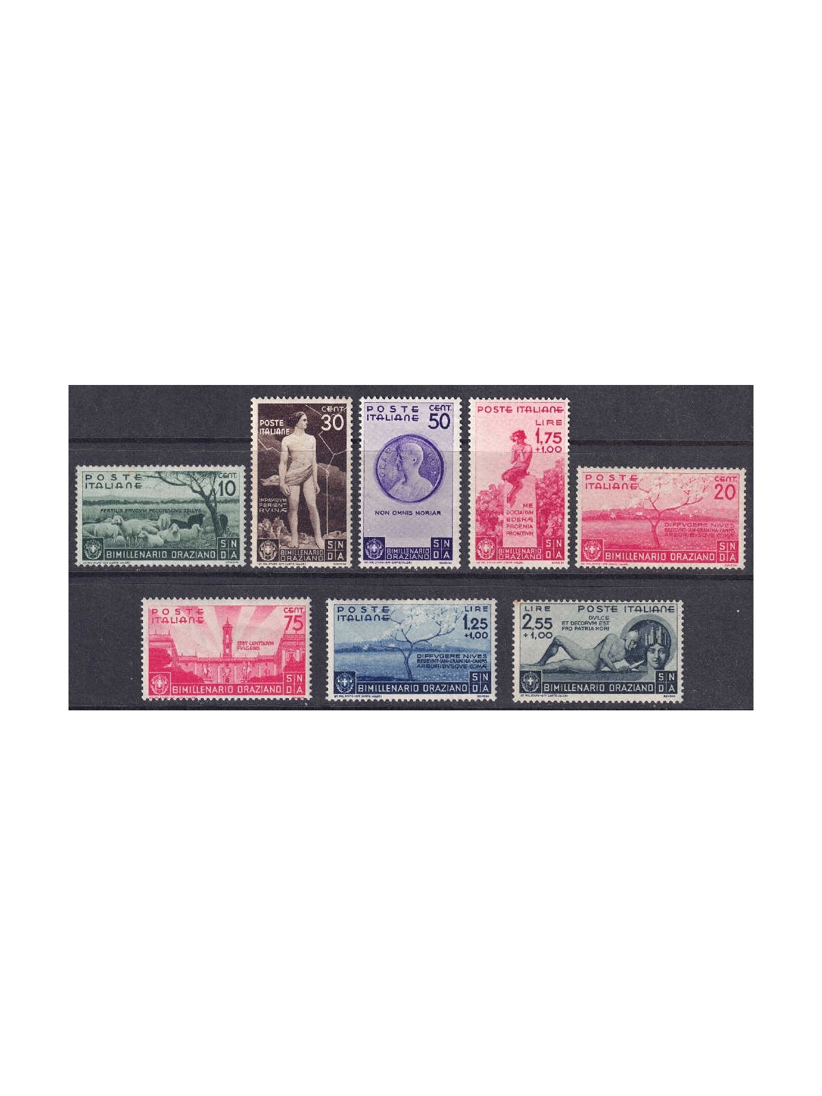 ITALIA REGNO 1936 Bimillenario Orazio 8v MNH**