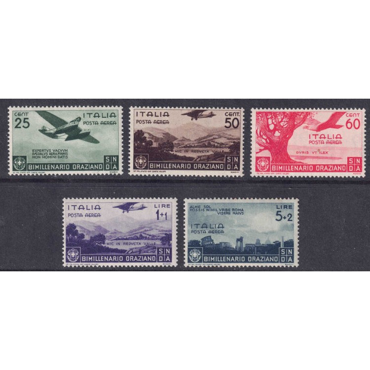 ITALIA REGNO 1936 Bimillenario Orazio (posta aerea) 5v MNH**