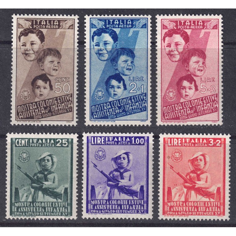 ITALY KINGDOM 1937 Summer colonies (airmail) 6v MNH**