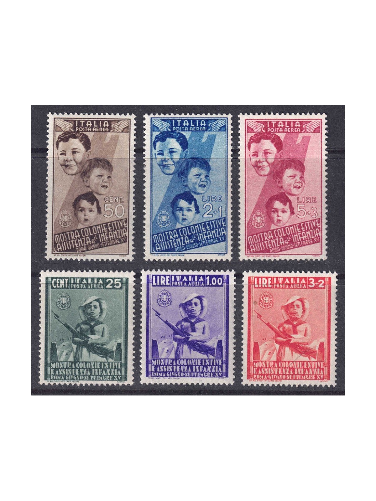 ITALY KINGDOM 1937 Summer colonies (airmail) 6v MNH**