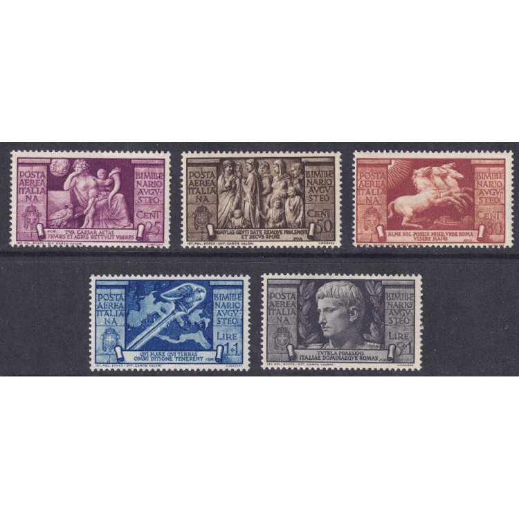ITALY KINGDOM 1937 Bimillenary of Augustus (airmail) 5v MNH**