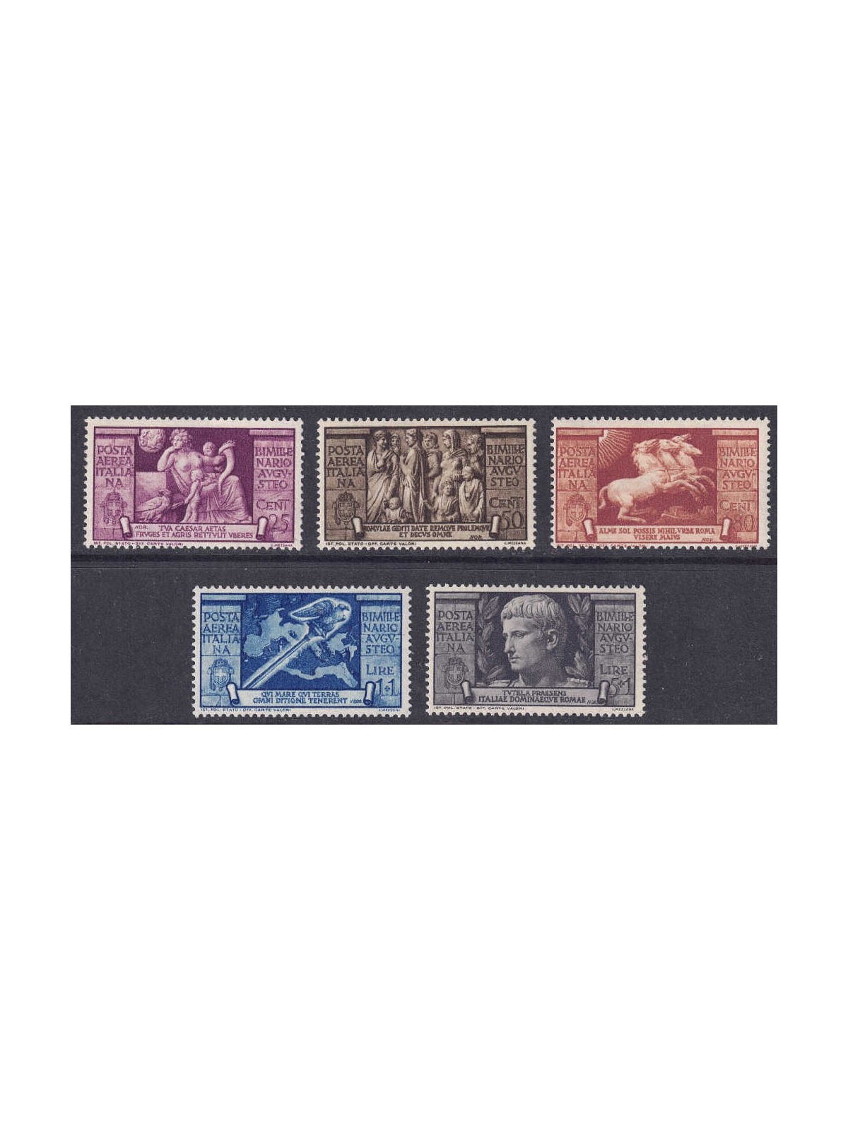 ITALY KINGDOM 1937 Bimillenary of Augustus (airmail) 5v MNH**