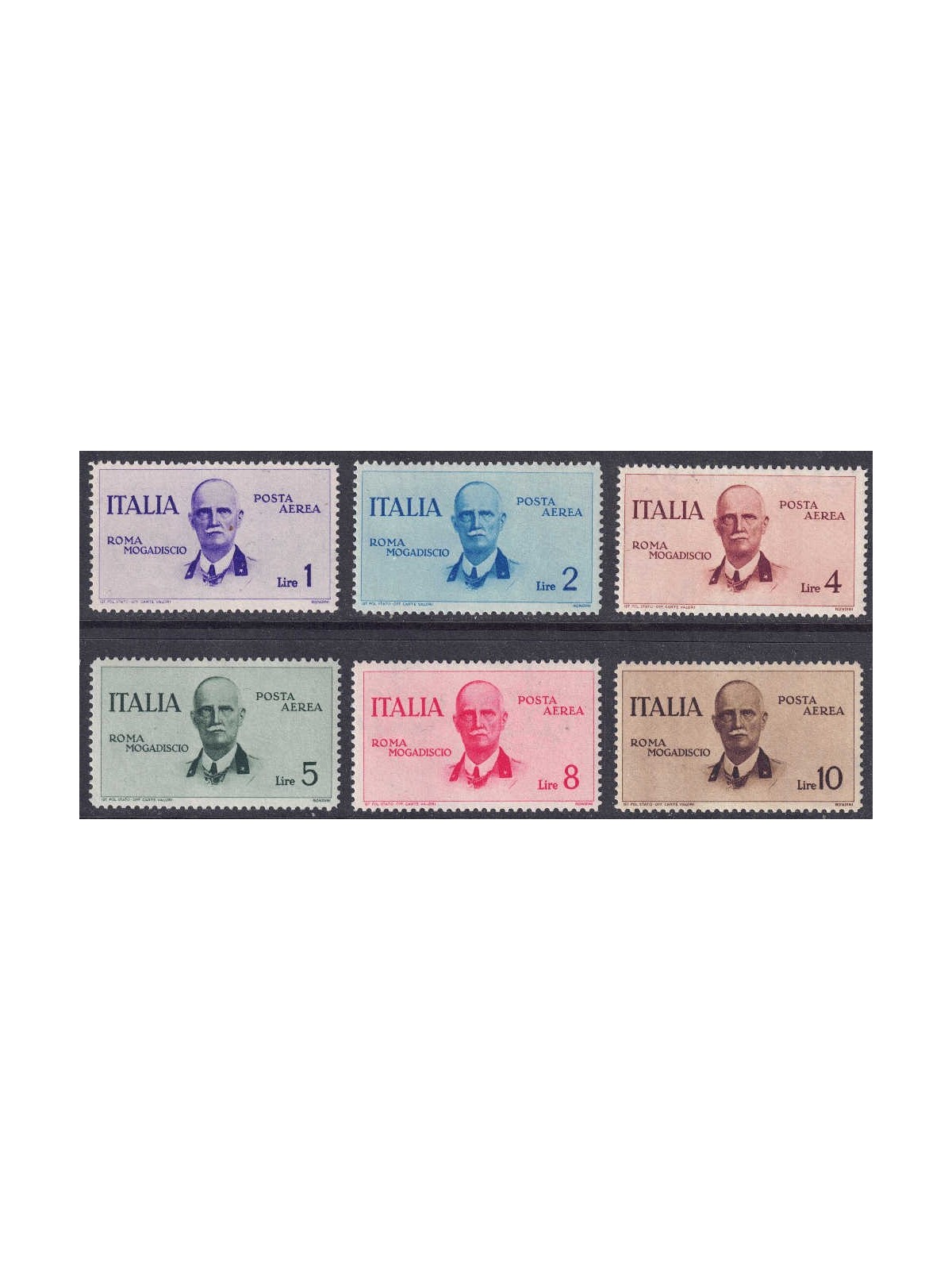 ITALY KINGDOM 1934 Rome-Mogadishu Flight 6v MNH**