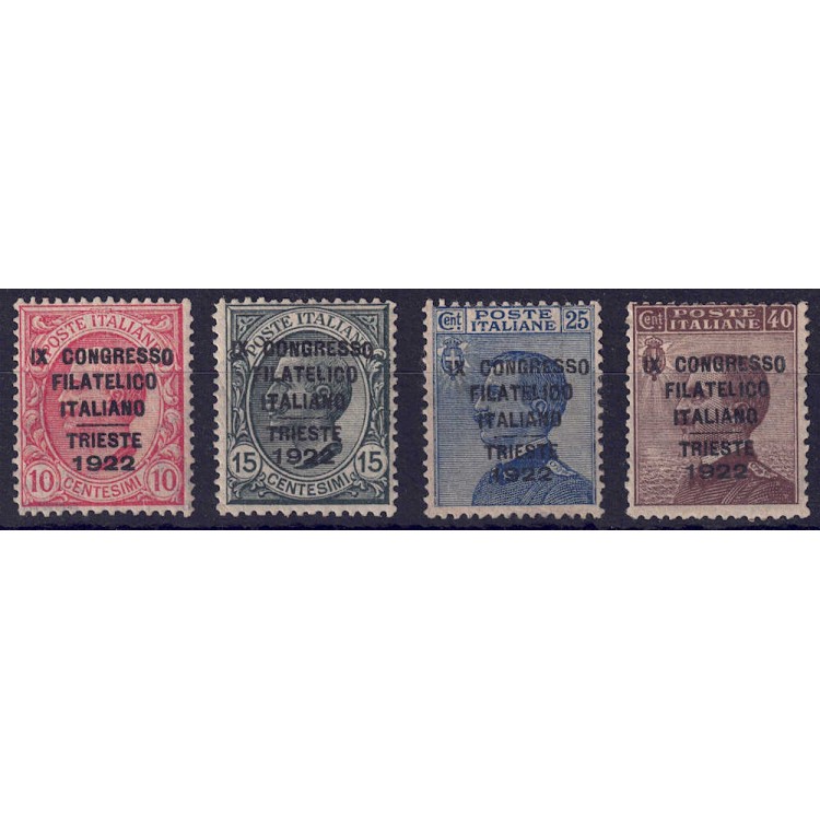 ITALIA REGNO 1922 Congresso filatelico italiano 4v MH* ©