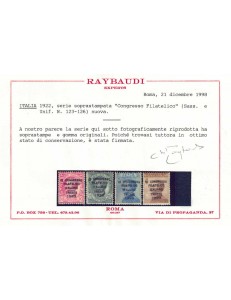 ITALIA REGNO 1922 Congresso filatelico italiano 4v MH* ©