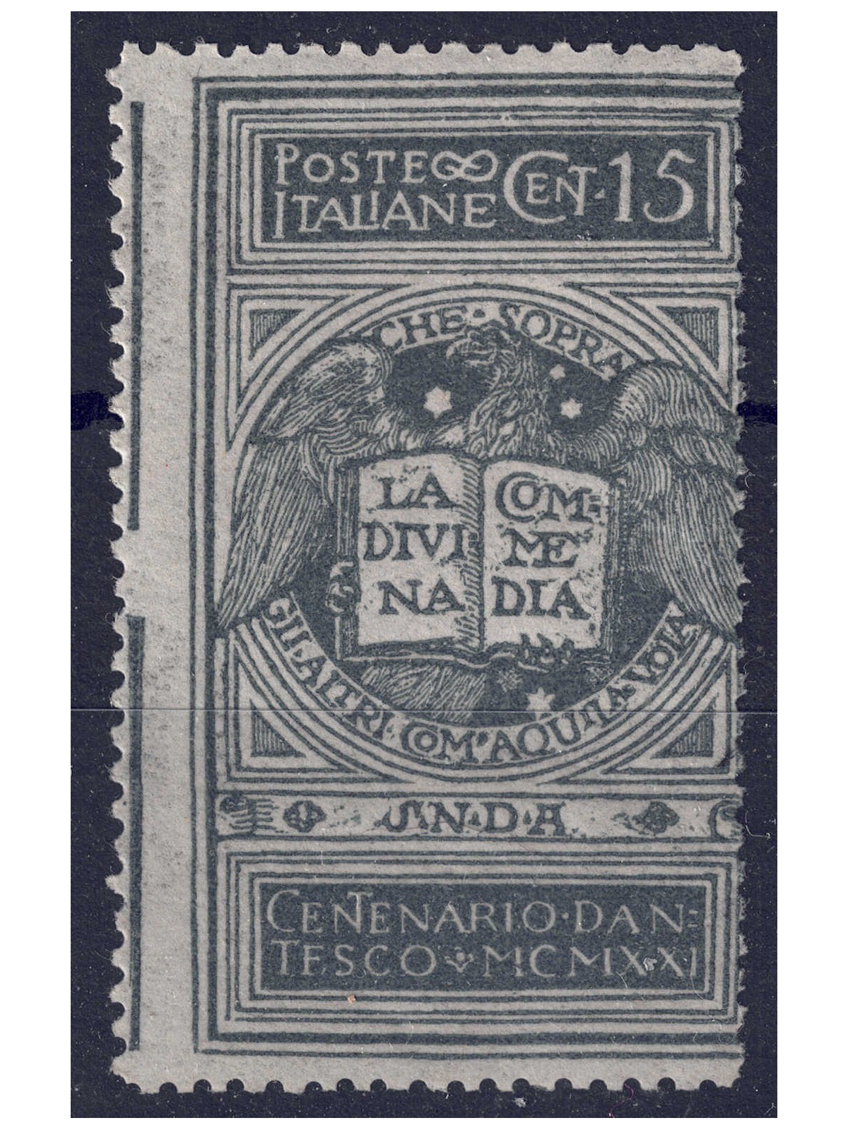 ITALY KINGDOM 1921 Dante unissued 15c MNH**