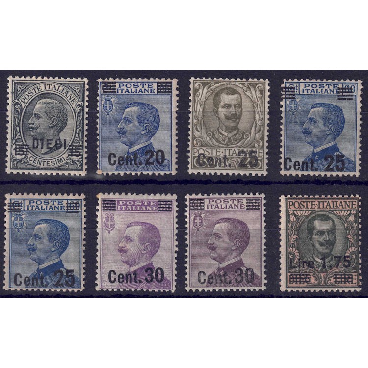 ITALIA REGNO 1924-25 Soprastampati 8v MNH**