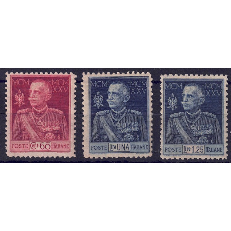 ITALIA REGNO 1925-26 Giubileo del Re dent. 11 3v MNH**