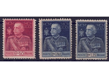 ITALIA REGNO 1925-26 Giubileo del Re dent. 11 3v MNH**