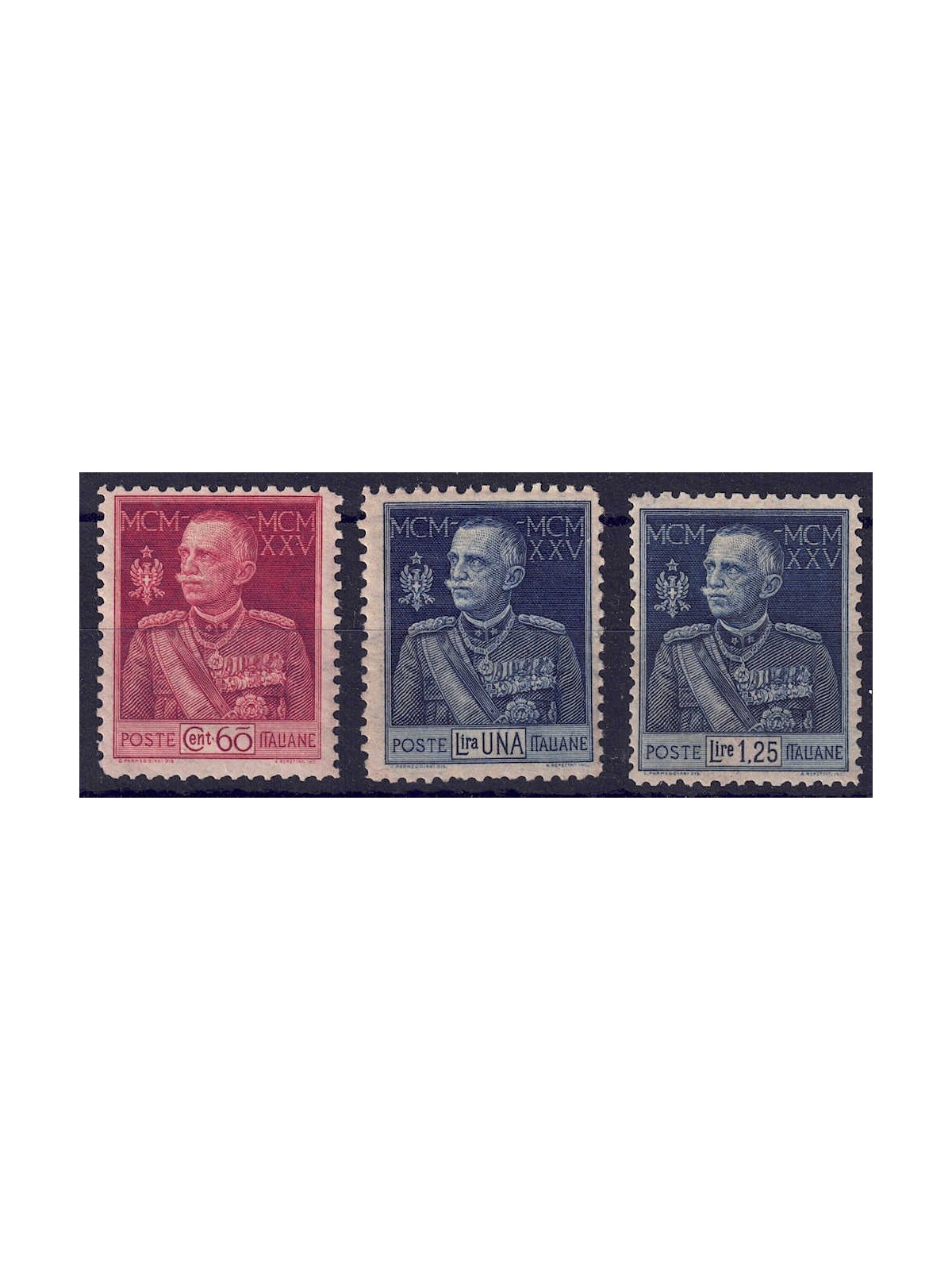 ITALIA REGNO 1925-26 Giubileo del Re dent. 11 3v MNH**